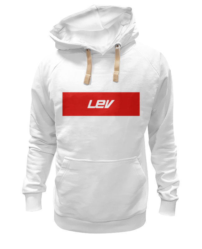 Худи Printio Имя lev белое 2XL
