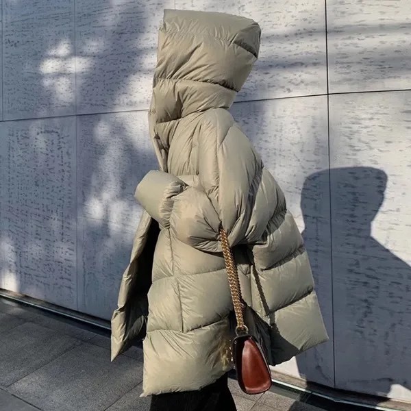 Новинка зимы 2021, ткань Jiangnan, одинаковая короткая зимняя куртка с капюшоном и скрытой пряжкой, женский пуховик, белый утиный пух