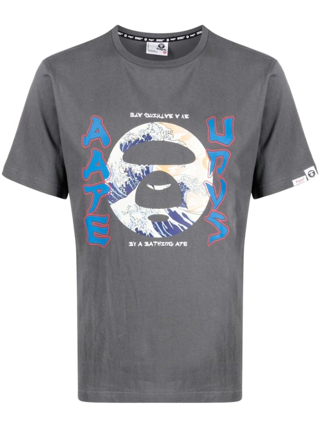 Футболка с логотипом AAPE BY *A BATHING APE, серый