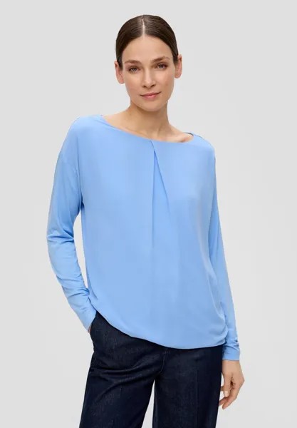 Рубашка с длинным рукавом MIT FALTEN-DETAIL s.Oliver BLACK LABEL, цвет hellblau