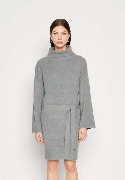 Платье Point VILA VIROLFIE LS TIE BELT KA, цвет medium grey melange