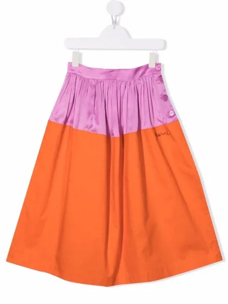 Marni Kids юбка A-силуэта в стиле колор-блок