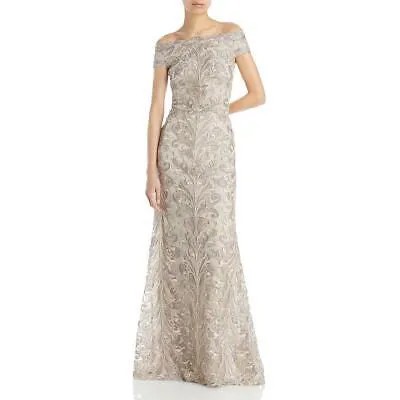 Женское кружевное вечернее платье с вышивкой Tadashi Shoji BHFO 2402