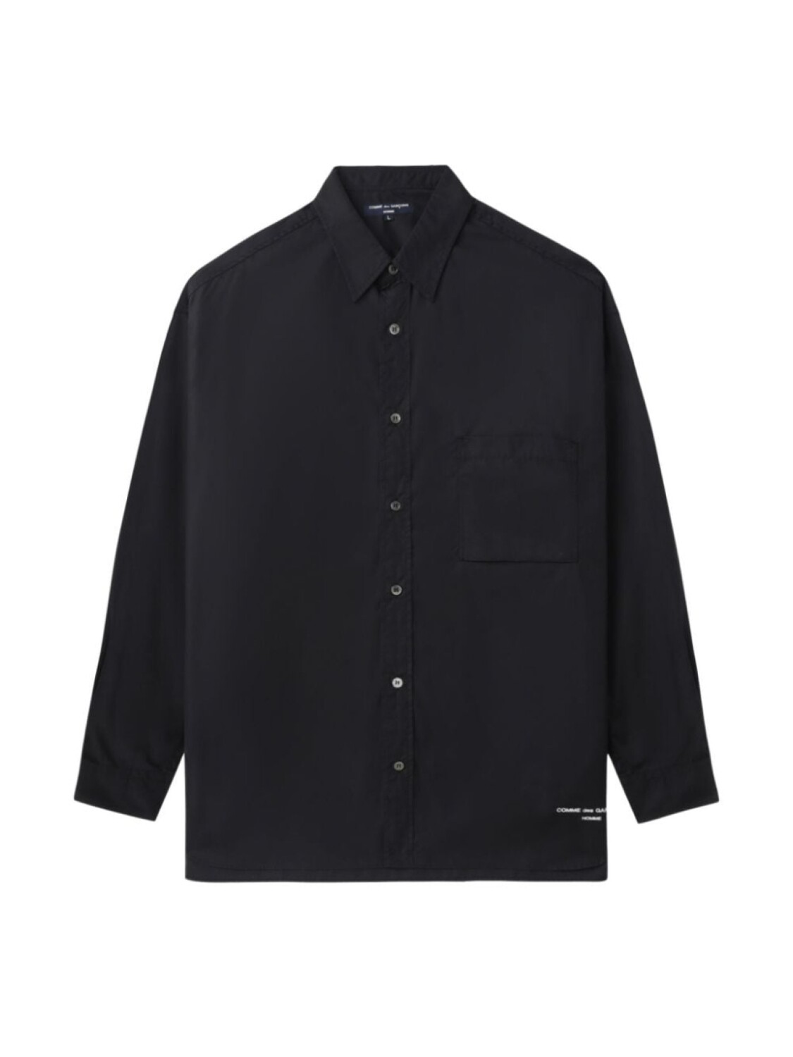 Comme des Garçons Homme рубашка с вышитым логотипом, черный