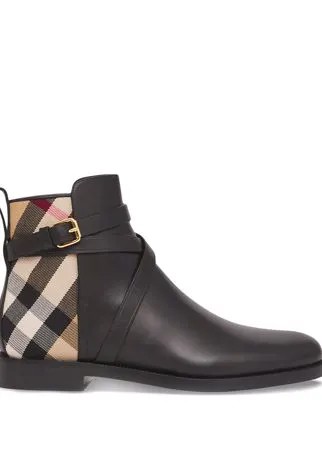 Burberry ботинки со вставкой в клетку House Check