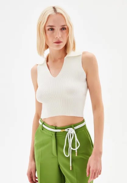 Топ Collar Sleeveless adL, белый