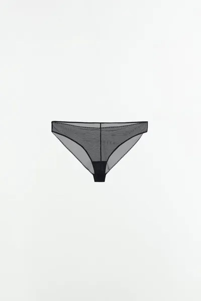 Сетчатые трусы-хипстеры ZARA, черный