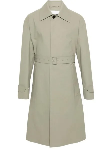 Jil Sander тренч длины миди, зеленый