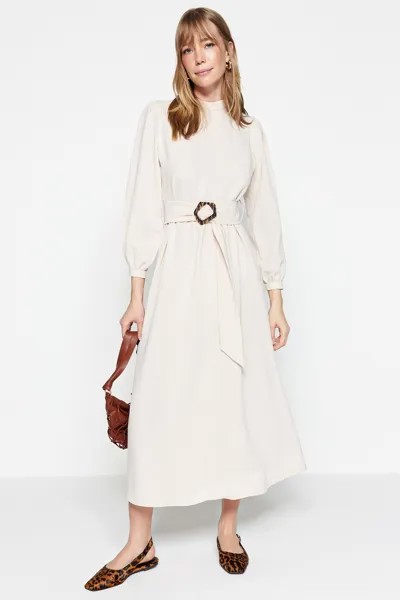 Платье - Экрю - А-силуэт Trendyol Modest, экрю