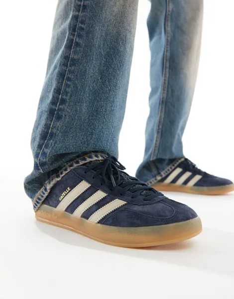 Adidas Originals – Gazelle Indoor – спортивная обувь темно-синего и бежевого цвета