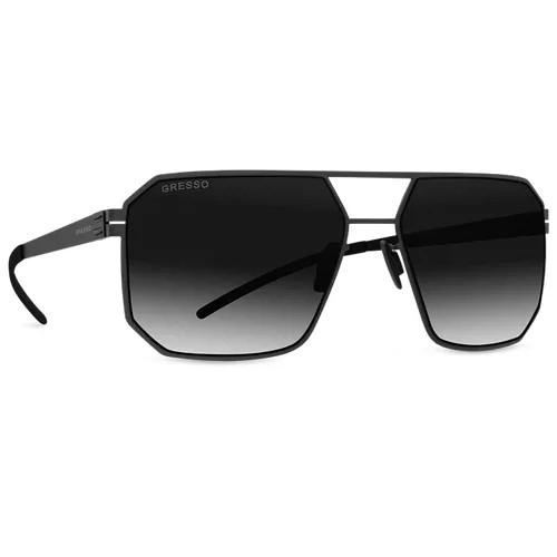 Солнцезащитные очки Gresso, квадратные, с защитой от УФ, градиентные, для мужчин, черный