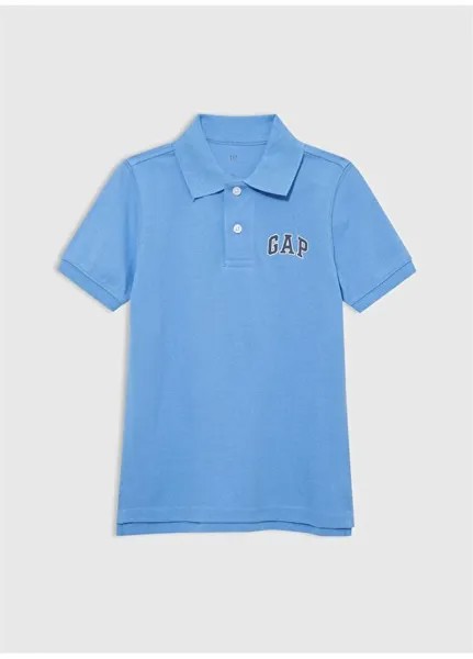 Однотонная синяя мужская футболка-поло 559938 Gap, синий
