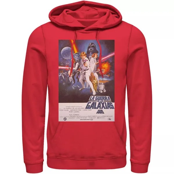 Мужская винтажная толстовка с плакатом «Звездные войны» La Guerra De Las Galaxias Star Wars, красный