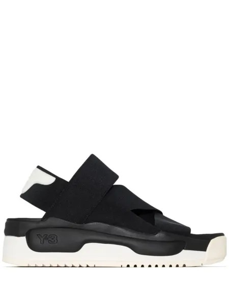 Y-3 сандалии Hokori на танкетке, черный