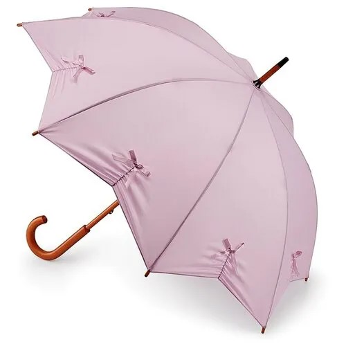 Зонт-трость FULTON, механика, купол 100 см., 8 спиц, деревянная ручка, для женщин, розовый