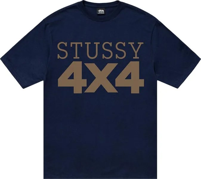 Футболка Stussy 4X4 Tee 'Navy', синий