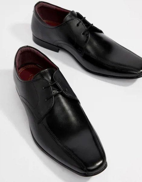 Черные строгие кожаные туфли Burton Menswear-Черный