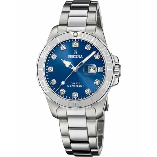 Наручные часы FESTINA Boyfriend, серебряный, синий