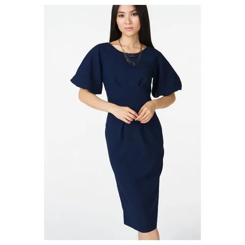 Платье Fashion.Love.Story 17AW1003 женское Цвет Синий Однотонный р-р 42 46
