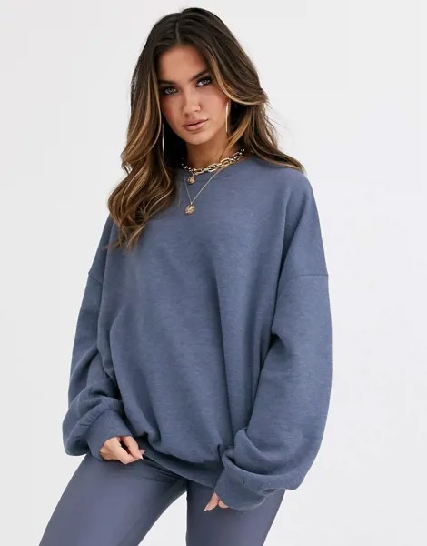 Серый свитшот oversized от комплекта ASOS DESIGN-Голубой