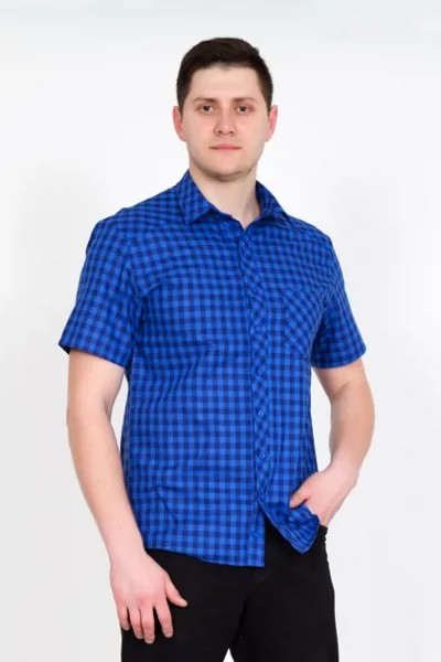 Рубашка мужская Ромио (синяя) рр