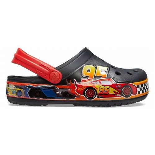 Шлепанцы Crocs Fun Lab Disney and Pixar Cars, размер J5 (37-38EU), черный, красный