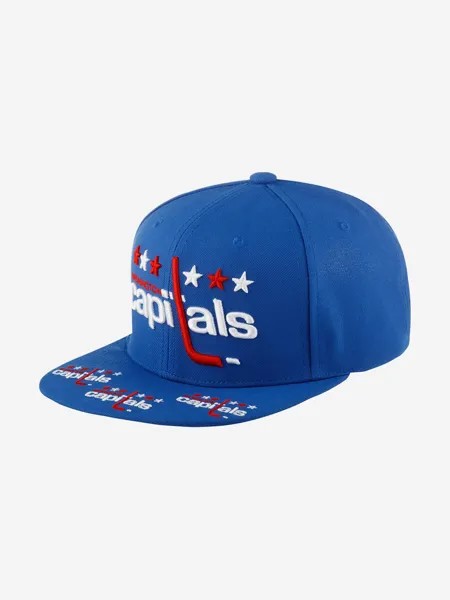 Бейсболка с прямым козырьком MITCHELL NESS 6HSSSH22089-WCABLUE Washington Capitals NHL (синий), Синий