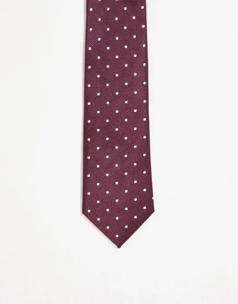 Тканый галстук в горошек French Connection-Красный