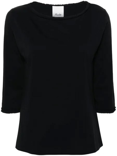 Allude футболка с оборками, черный