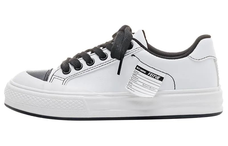 Кроссовки Feiyue Skateboarding Shoes Women's Low-top, белый/черный