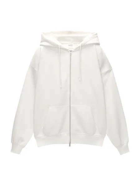 Худи на молнии Pull&Bear, белый