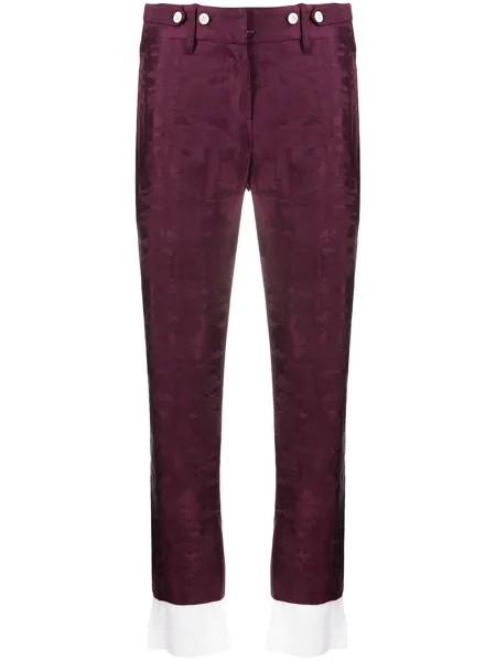 Ann Demeulemeester брюки с контрастным подолом