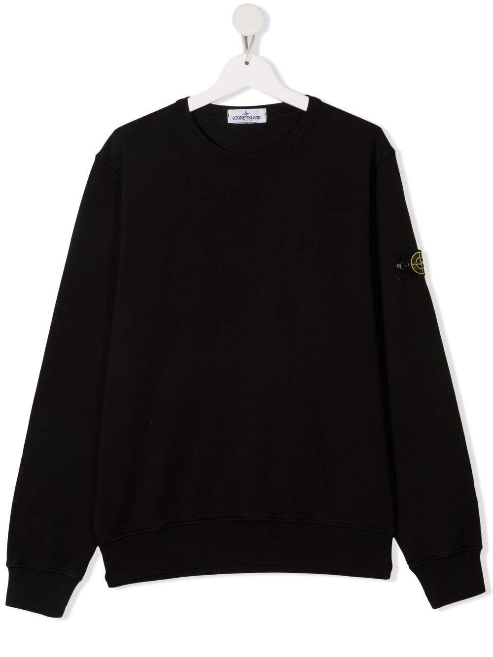 Stone Island Junior толстовка с круглым вырезом и нашивкой-логотипом