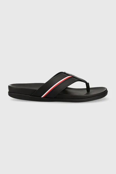 Сандалии HILFIGER LEATHER TOSPOST Tommy Hilfiger, черный