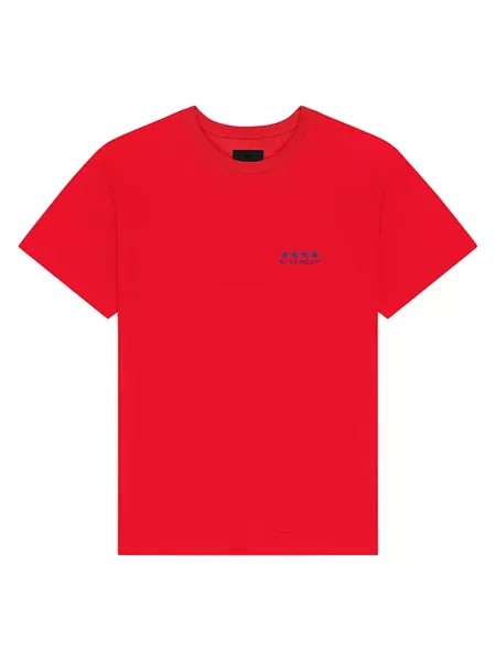 Хлопковая футболка 4G Givenchy, красный