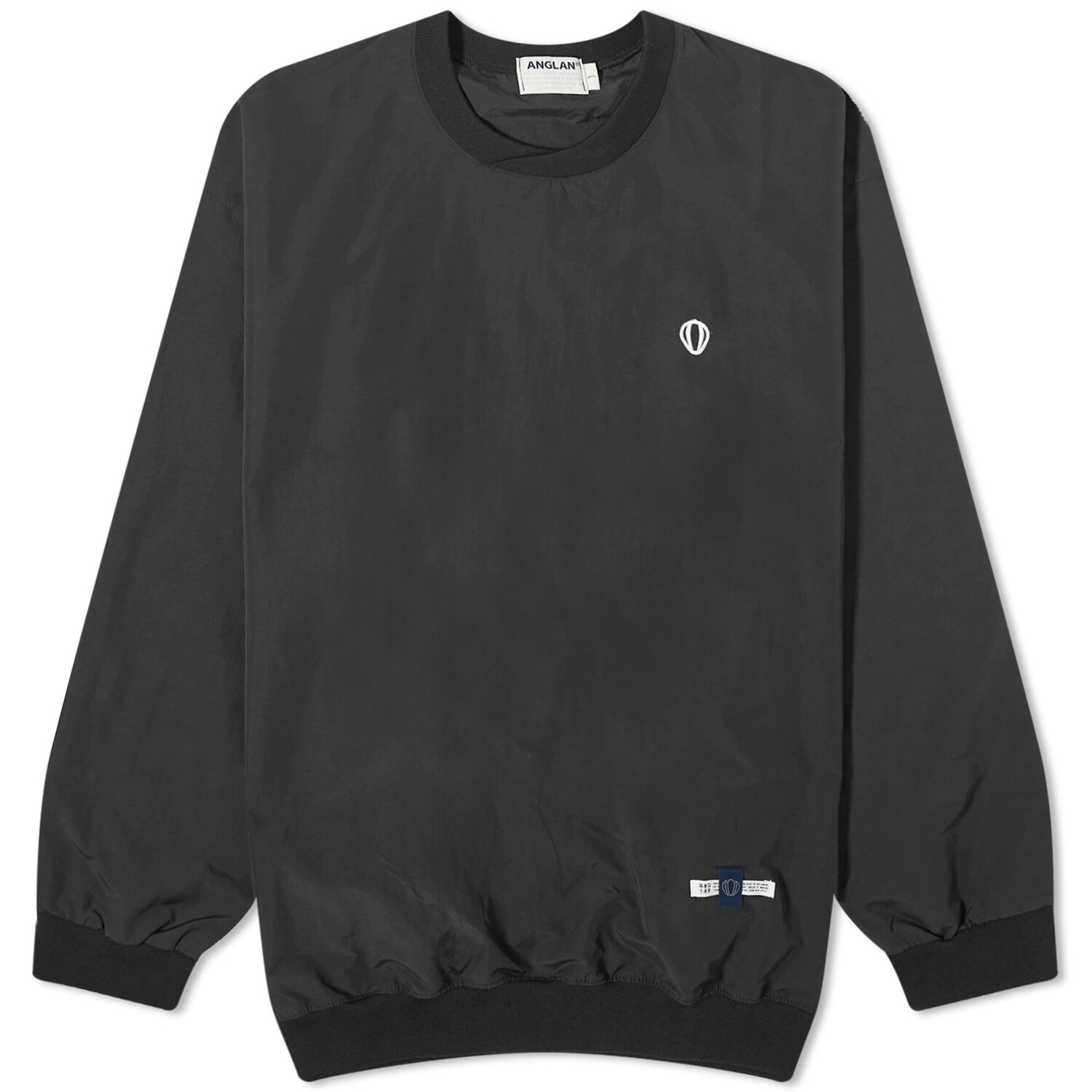 Худи Anglan Nylon Athletic Wappen Sweatshirt, черный