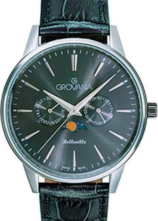 Швейцарские наручные  мужские часы Grovana 1766.1537. Коллекция Belleville