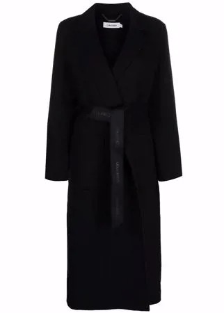 Calvin Klein однобортное пальто с логотипом