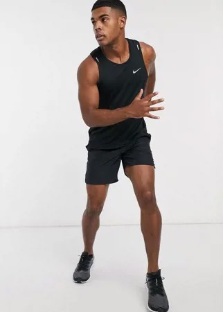 Черная майка Nike Running Miler-Черный