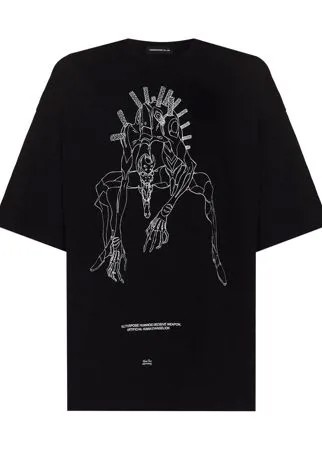 UNDERCOVER футболка с принтом 2 Machine из коллаборации с Evangelion