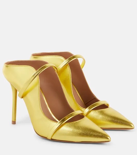 Замшевые туфли Maureen 100 Malone Souliers, золотой