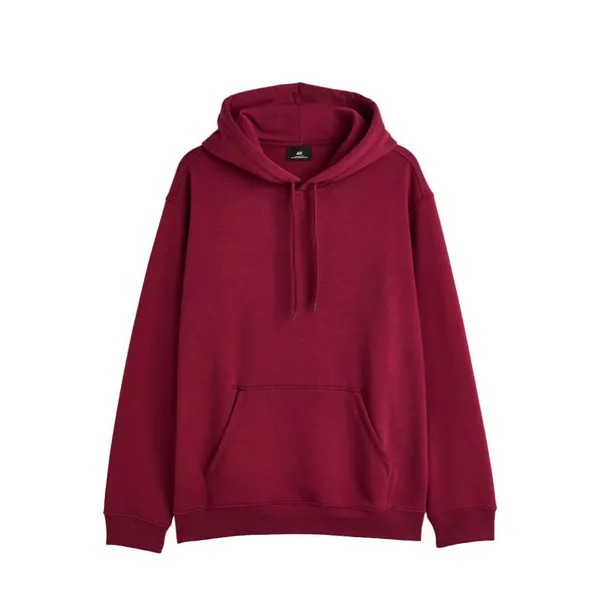Толстовка H&M Relaxed Fit, бургунди