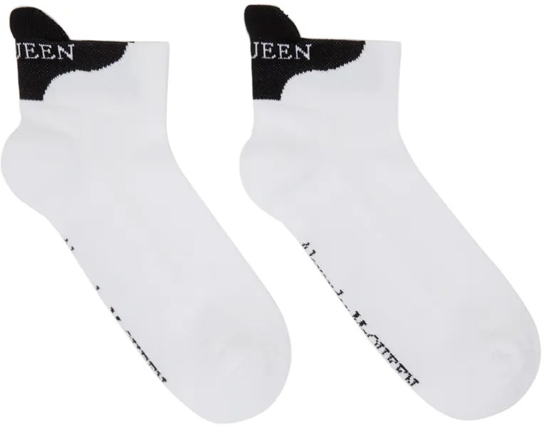 Белые короткие носки с логотипом Alexander McQueen