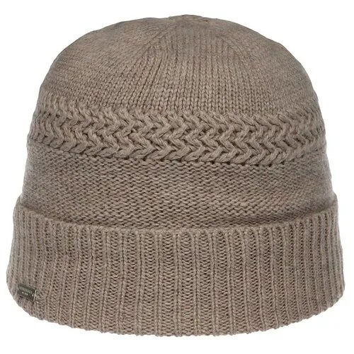 Шапка SEEBERGER арт. 18298-0 TURN-UP BEANIE (песочный), размер UNI