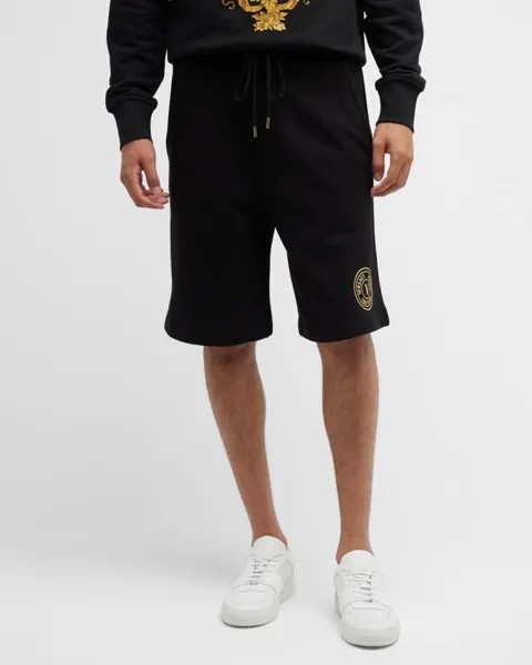 Мужские спортивные шорты с вышивкой V-Emblem Versace Jeans Couture