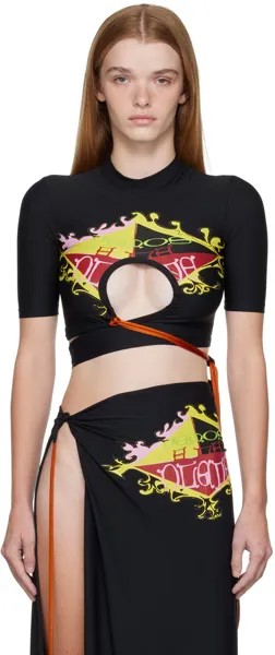 Эксклюзивная черная футболка SSENSE 'Vamos A La Playa' Ottolinger