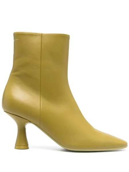 MM6 Maison Margiela ботильоны на каблуке, зеленый
