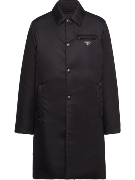 Prada плащ на кнопках, черный