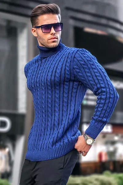 Вязаный свитер Indigo Turtleneck 6317 MADMEXT