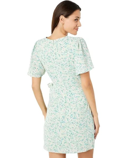 Платье Sage Tie Front Floral Mini Dress, цвет Lily